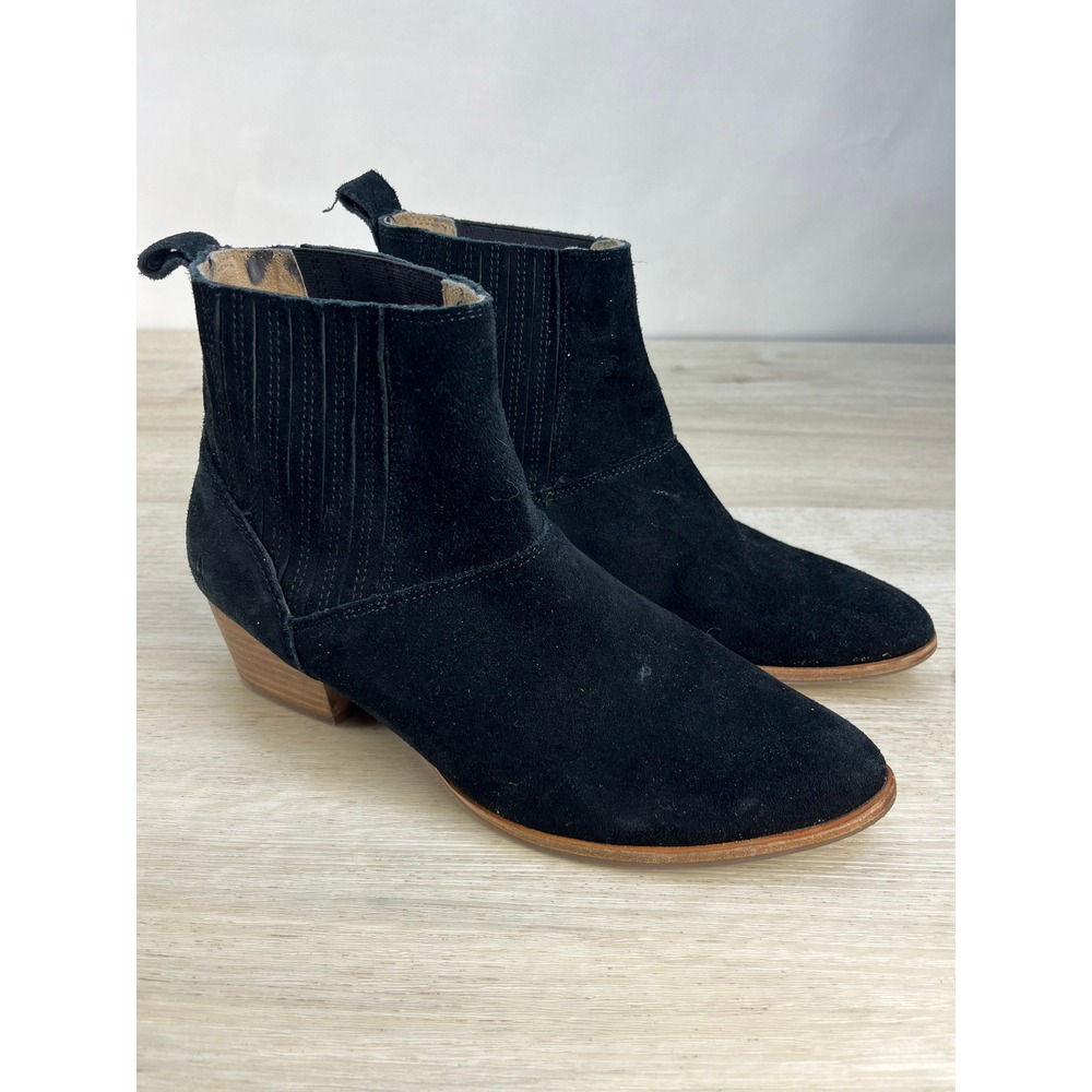 Hush‎ Puppies Womens Black Suede Chelsea Sierra Boots Ankle Booties Size 9.5
